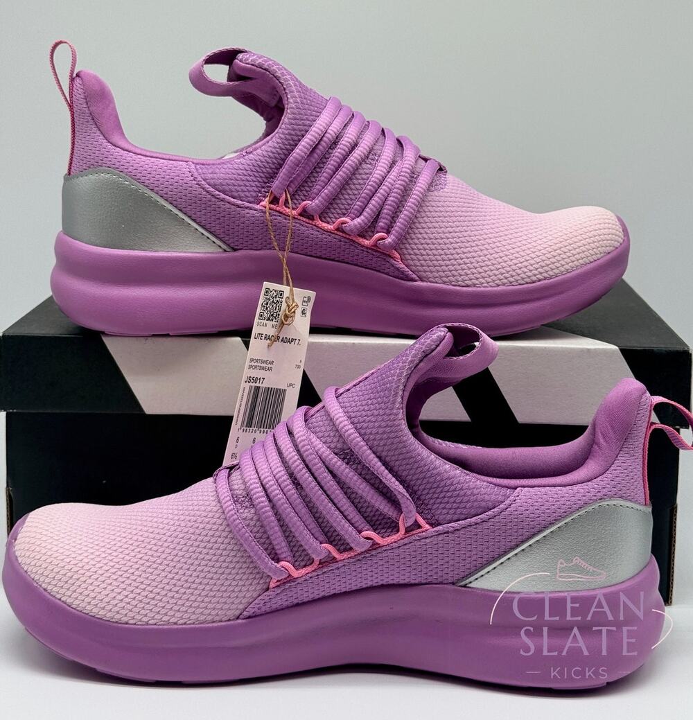 Adidas Lite Racer Adapt 7.0, Purple/Pink Kids 6.5 NIB/NWT